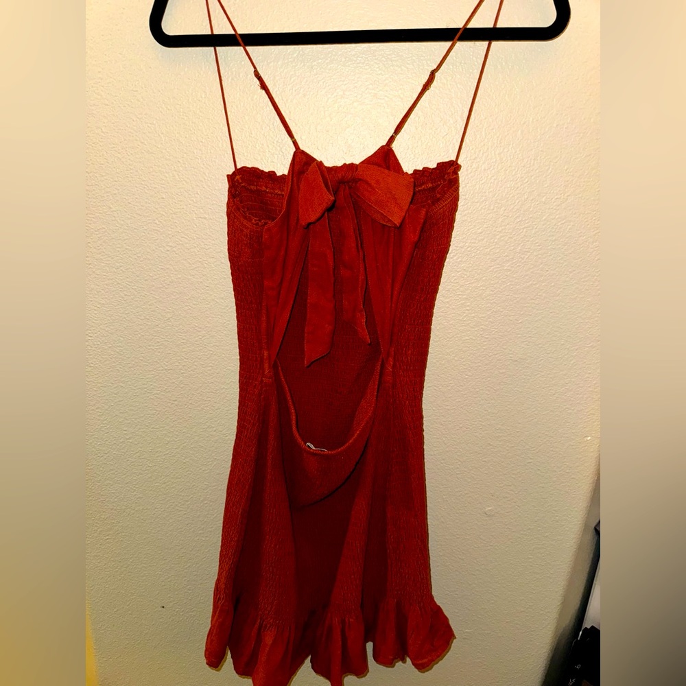 L Rust Colored Abercrombie Mini Dress